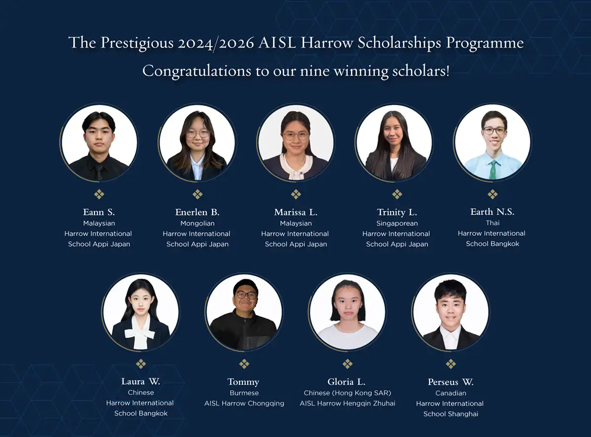 AISL Harrow Scholarships 2024/26 Winners Announced
